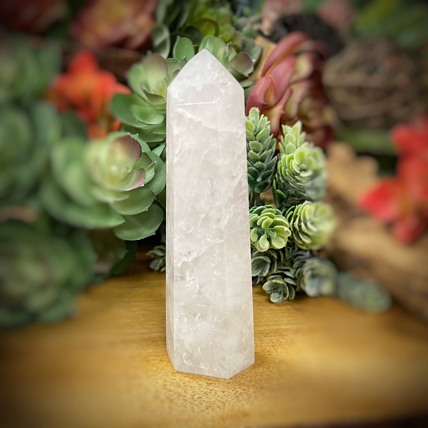 Rose Quartz - Point, Tower, Obelisk - b900 - 4.3"