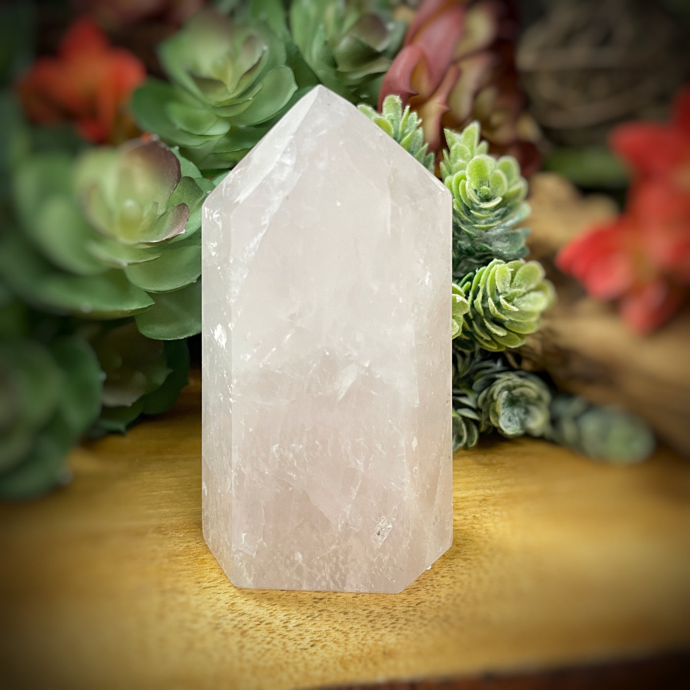 Rose Quartz - Point, Tower, Obelisk - b871 - 3.4"