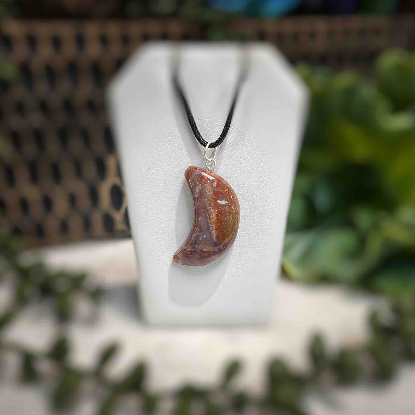 Ocean Jasper - Crescent Moon - Necklace