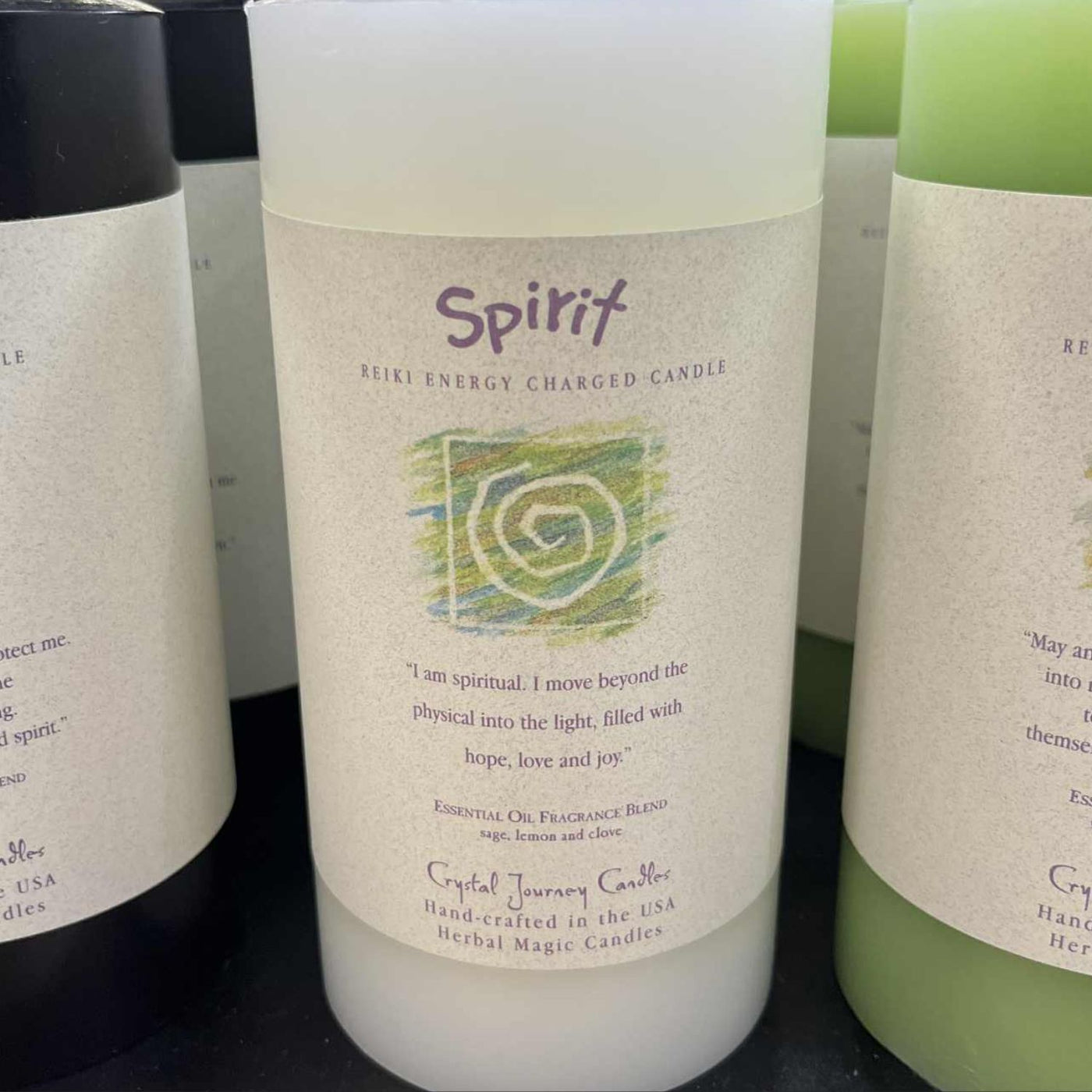 Spirit - Reiki Herbal Pillar Candle