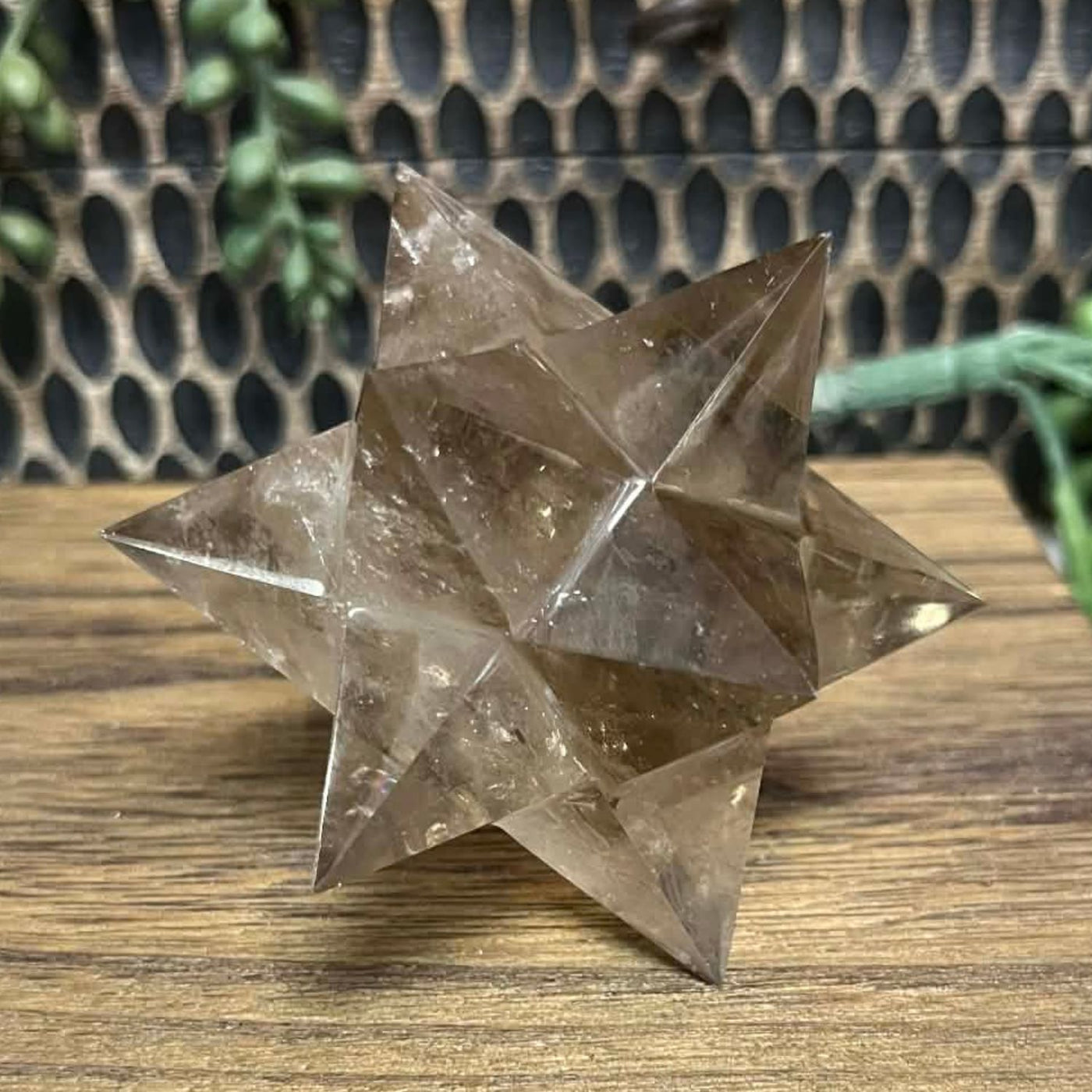 Smoky Quartz - Stellated Dodecahedron