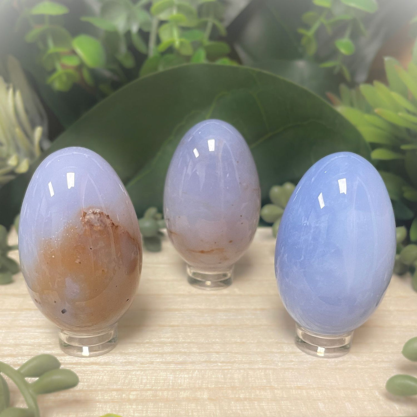 Blue Chalcedony - Eggs