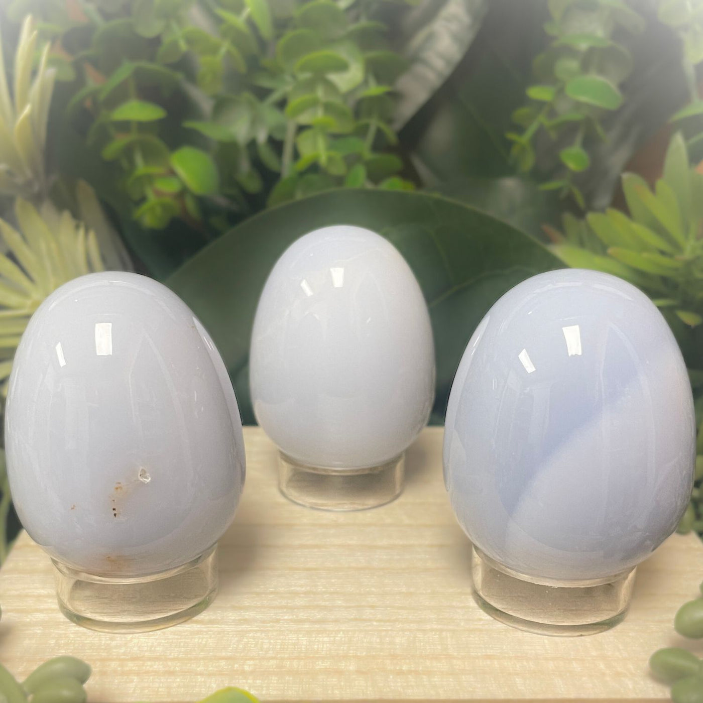 Blue Chalcedony - Eggs