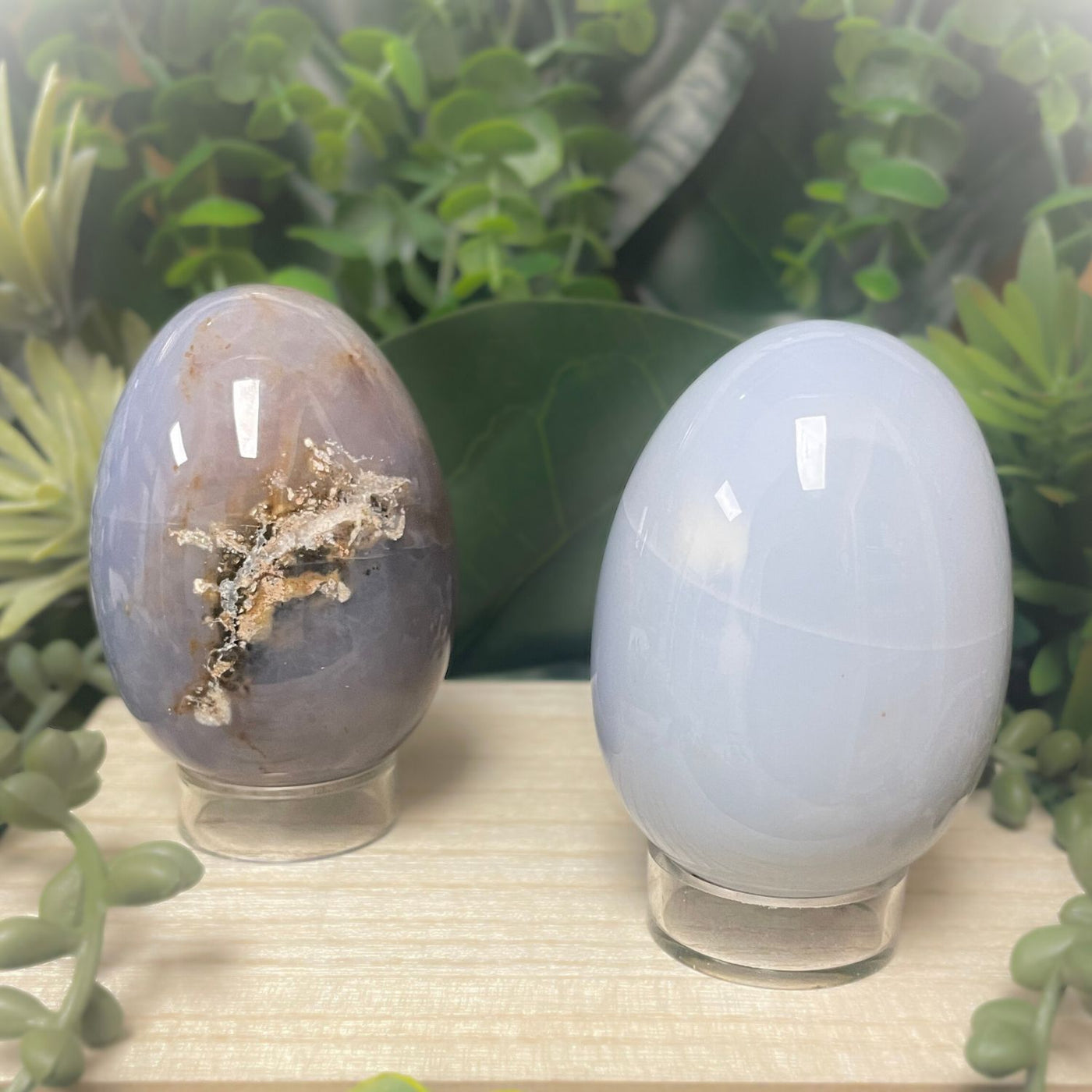 Blue Chalcedony - Eggs