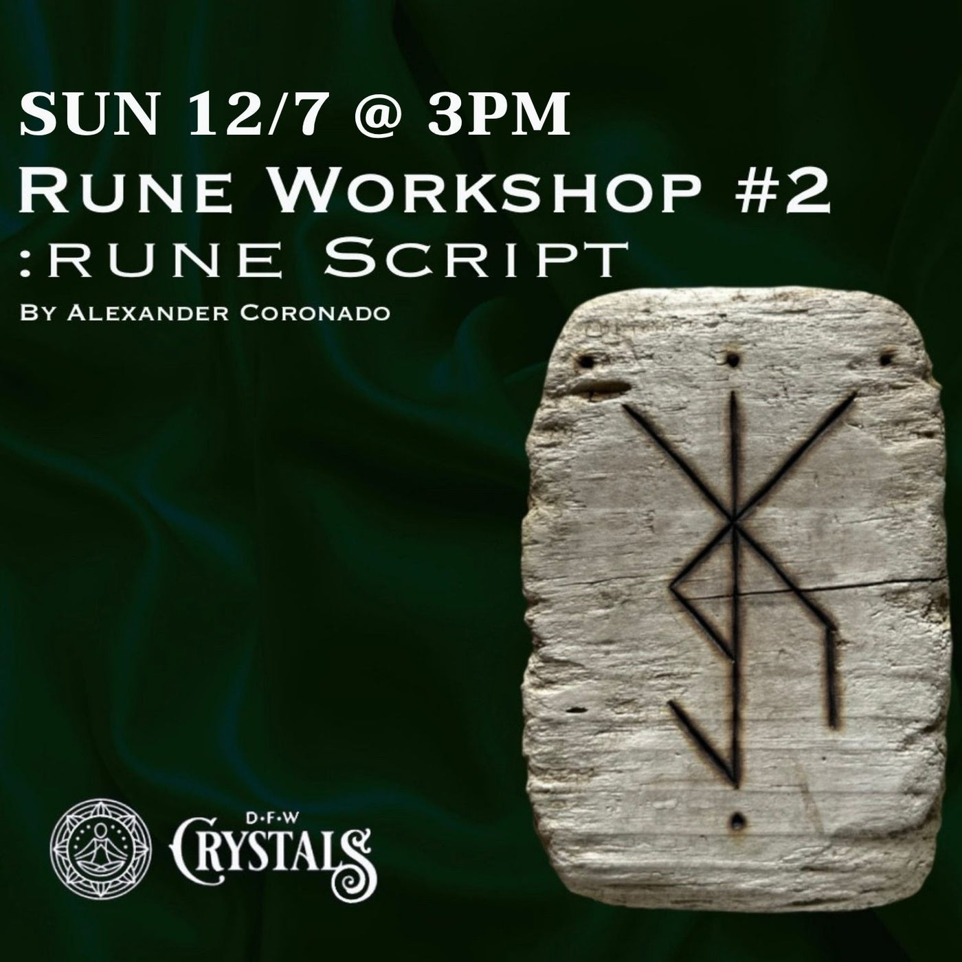 Rune Workshop: Writing Energy into Form  - Dec 7th  @ 3pm