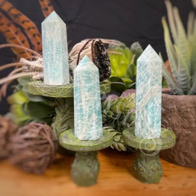 Tower Point Obelisk - Amazonite Multi Sizes 2.25 2.5 Crystals