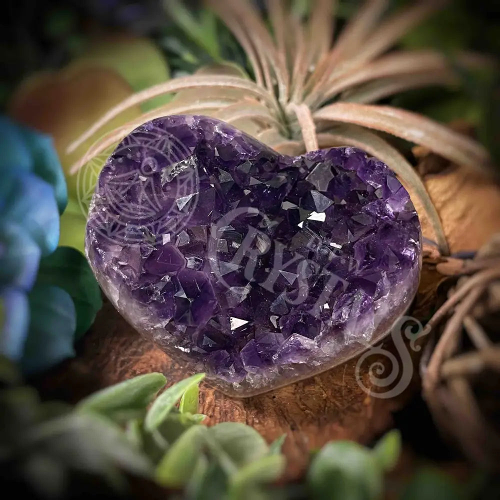 Amethyst Druzy Heart - F318 F318-Amdzht Crystals