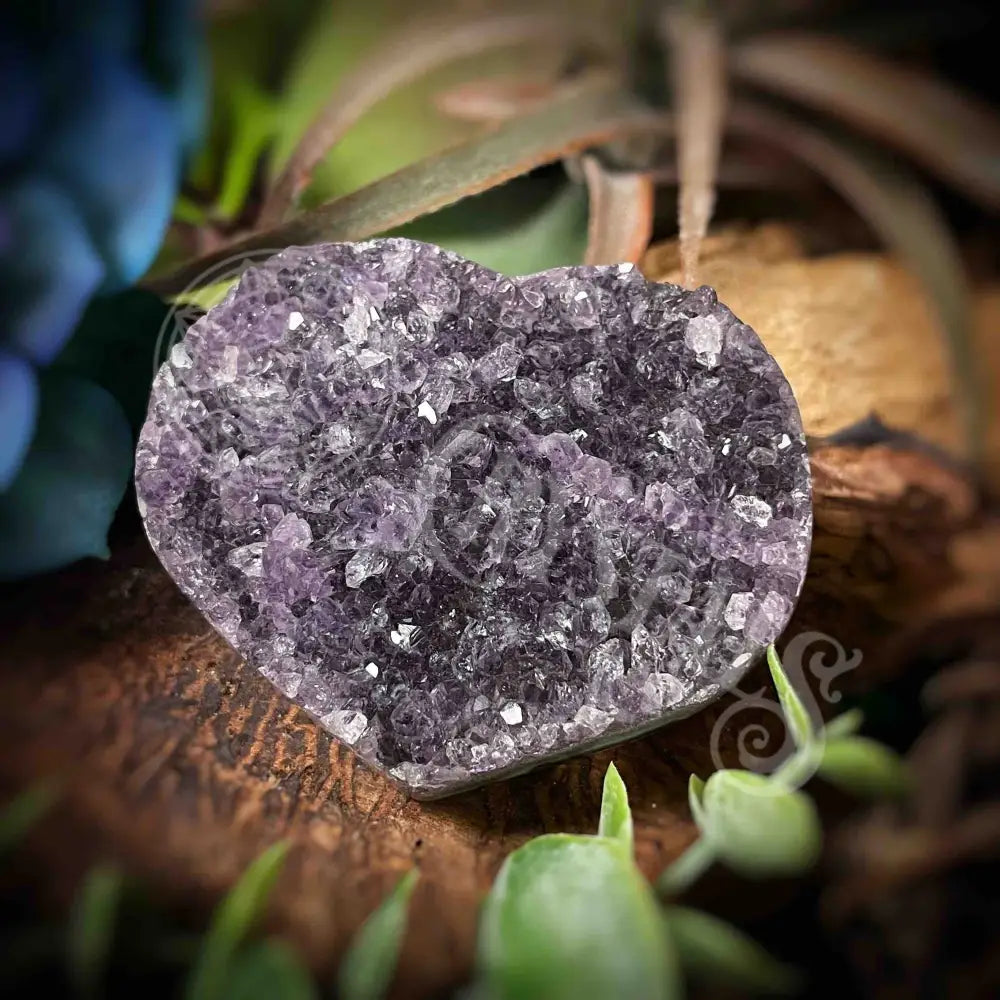 Amethyst Druzy Heart - F359 F359-Amdzht Crystals