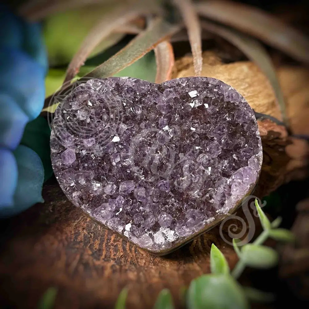 Amethyst Druzy Heart - F363 F363-Amdzht Crystals