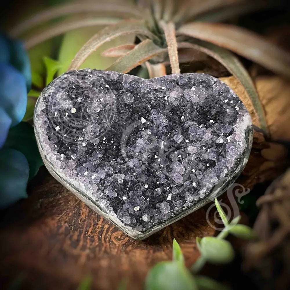 Amethyst Druzy Heart - F370 F370-Amdzht Crystals