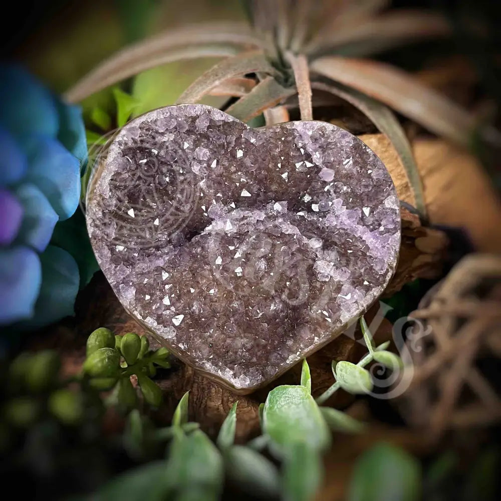 Amethyst Druzy Heart - F374 F374-Amdzht Crystals