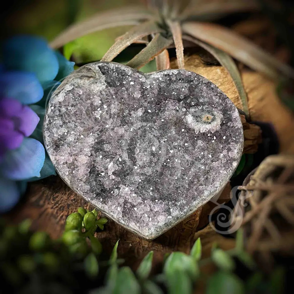 Amethyst Druzy Heart - F382 F382-Amdzht Crystals