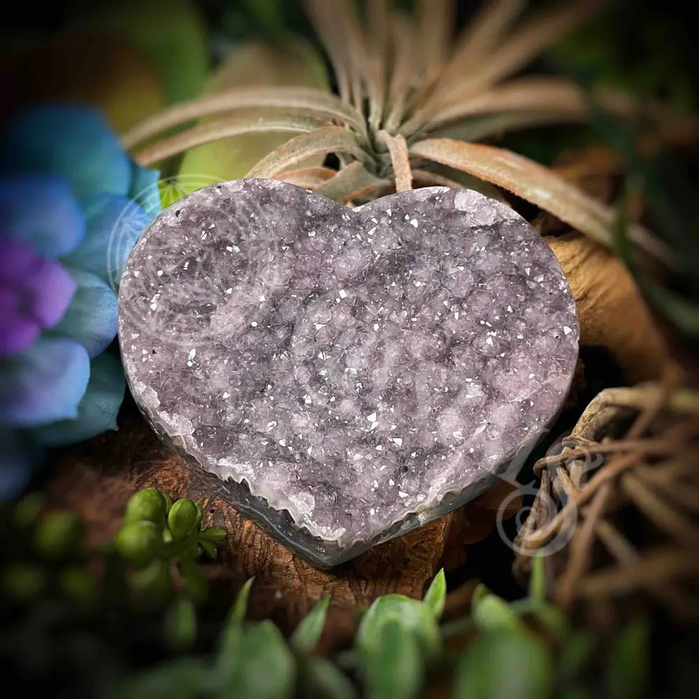 Amethyst Druzy Heart - F383 F383-Amdzht Crystals