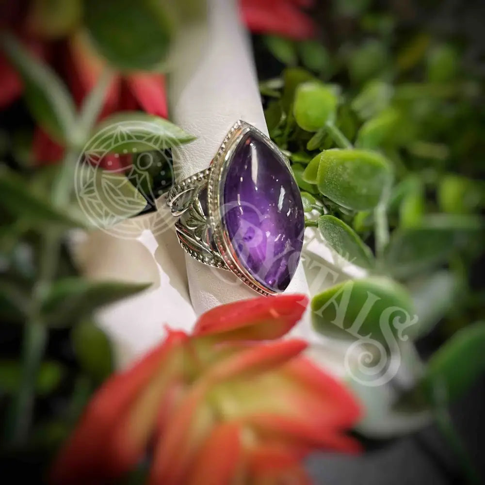 Amethyst - Ornate Ring Multi Sizes Jewelry