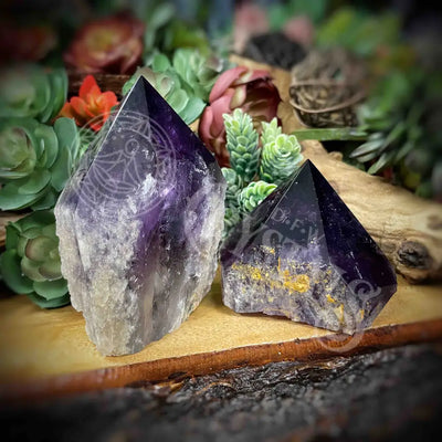 Amethyst - Points Set 3 B781 2.7’ 4.2’ Crystals Tower