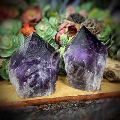 Amethyst - Points Set 3 B784 3.5’ 4.2’ Crystals Tower