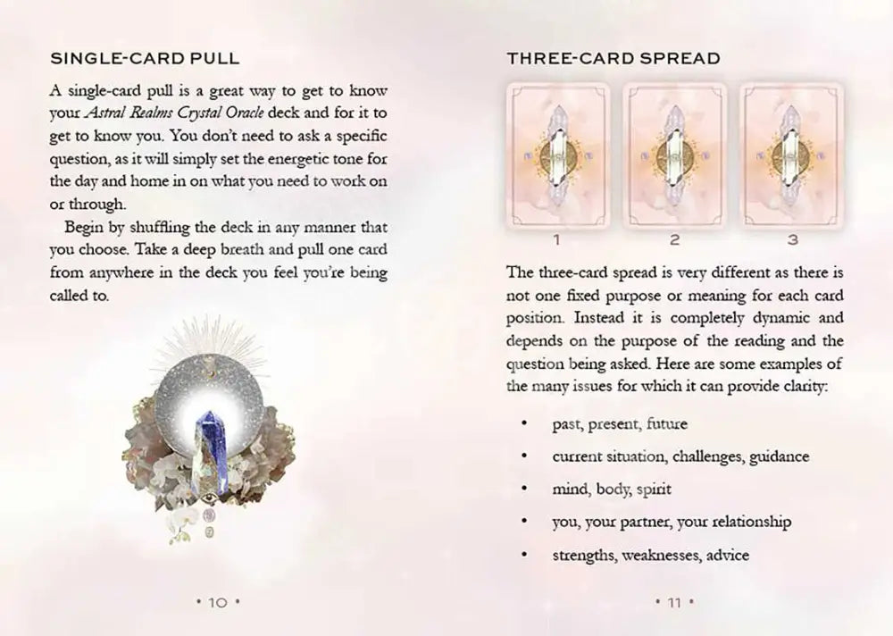 Astral Realms Crystal Oracle By Leah Shoman: Flashcards; 128 Pages / English