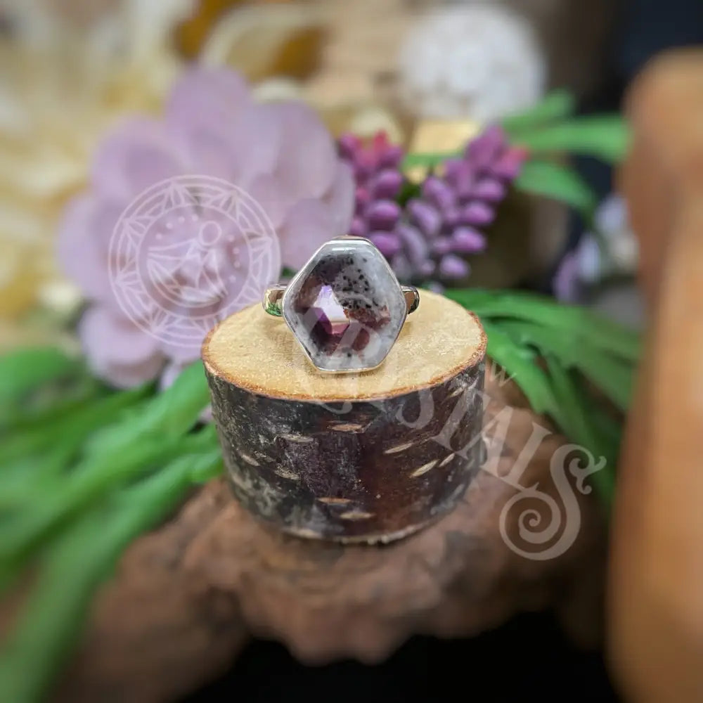 Ring - Atomic Trapiche Amethyst Slice Multiple Sizes A6 Jewelry