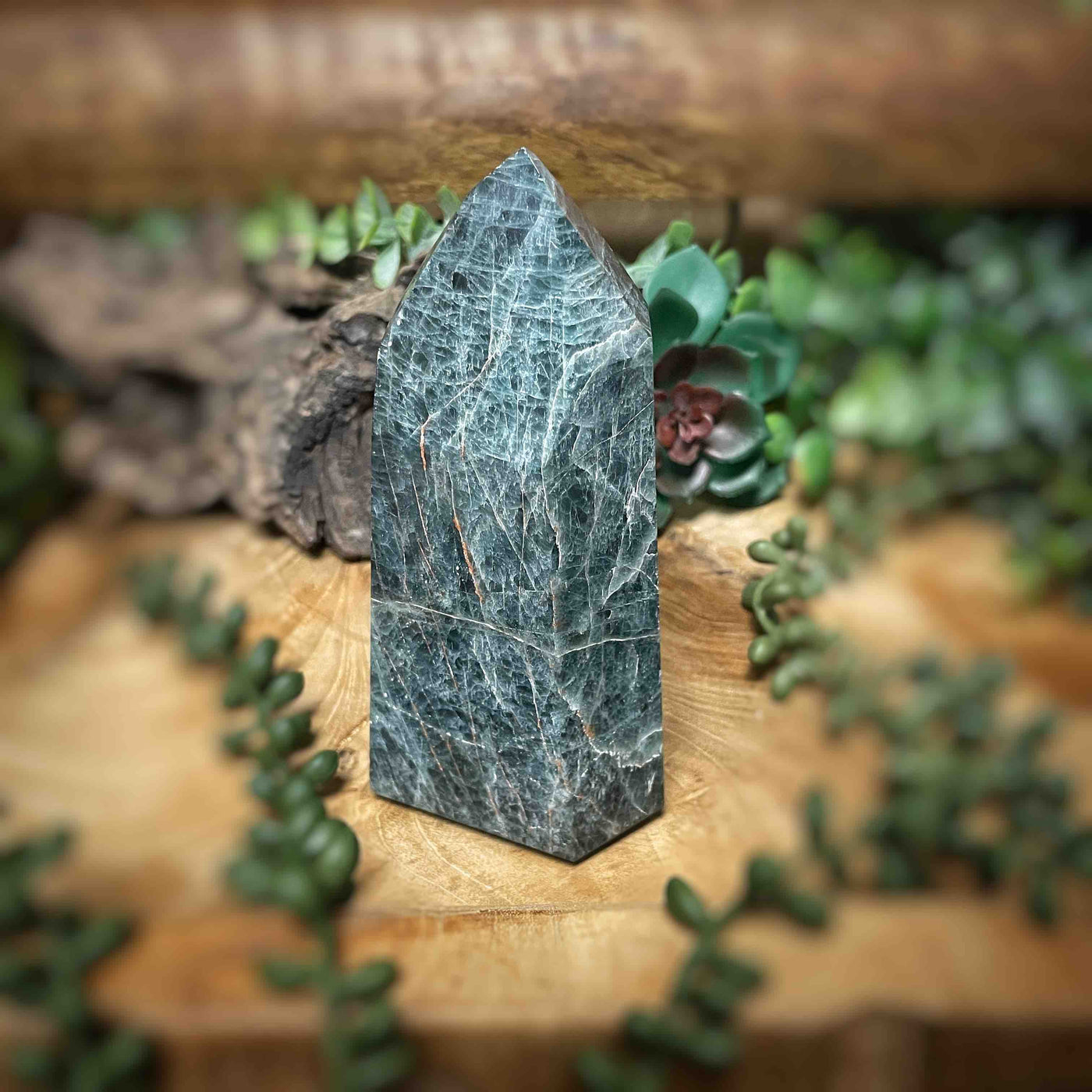 Green Apatite - Tower, Point, Obelisk - 5"