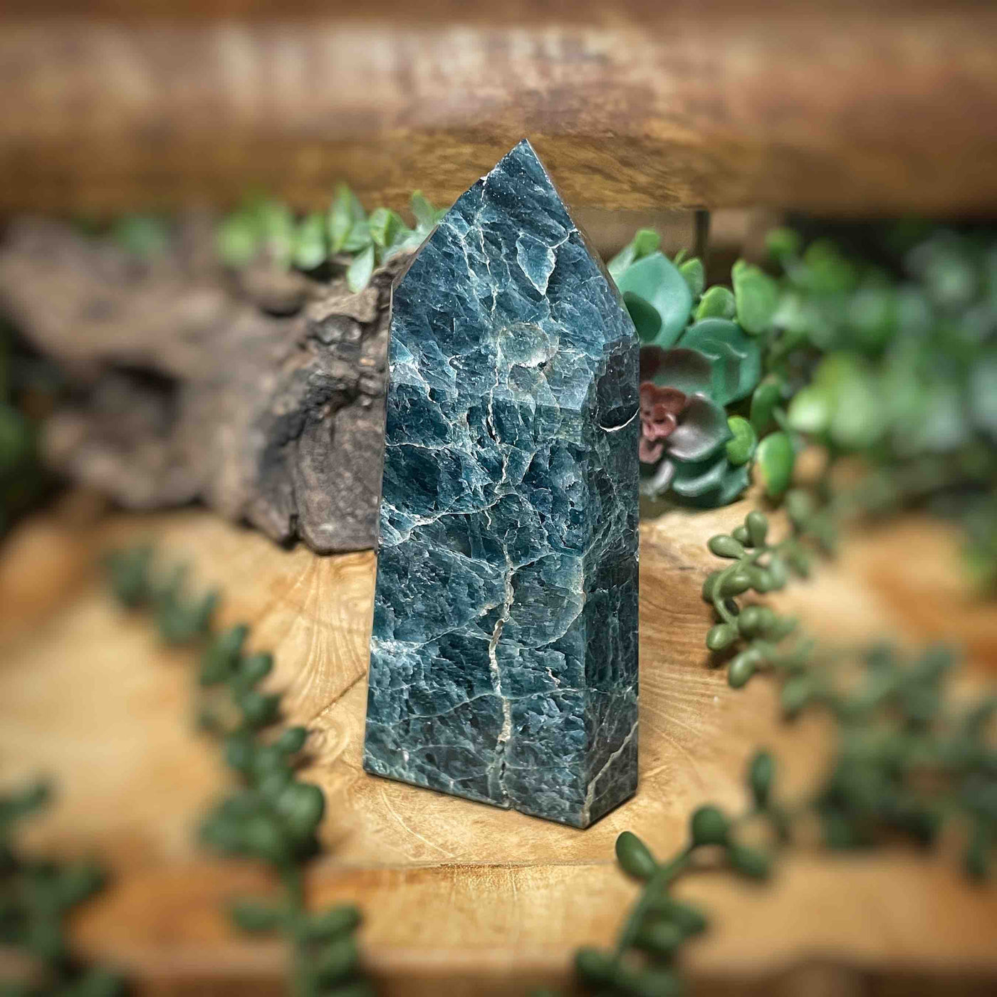 Green Apatite - Tower, Point, Obelisk - 5"