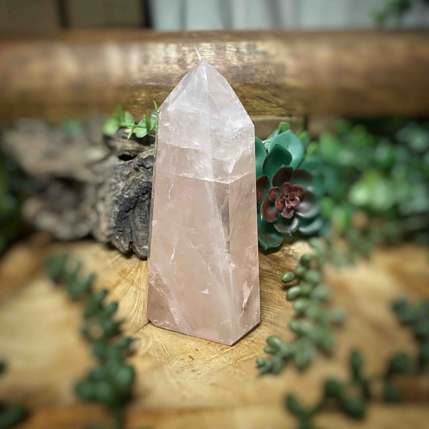 Rose Quartz - Tower, Point, Obelisk - 4.75"