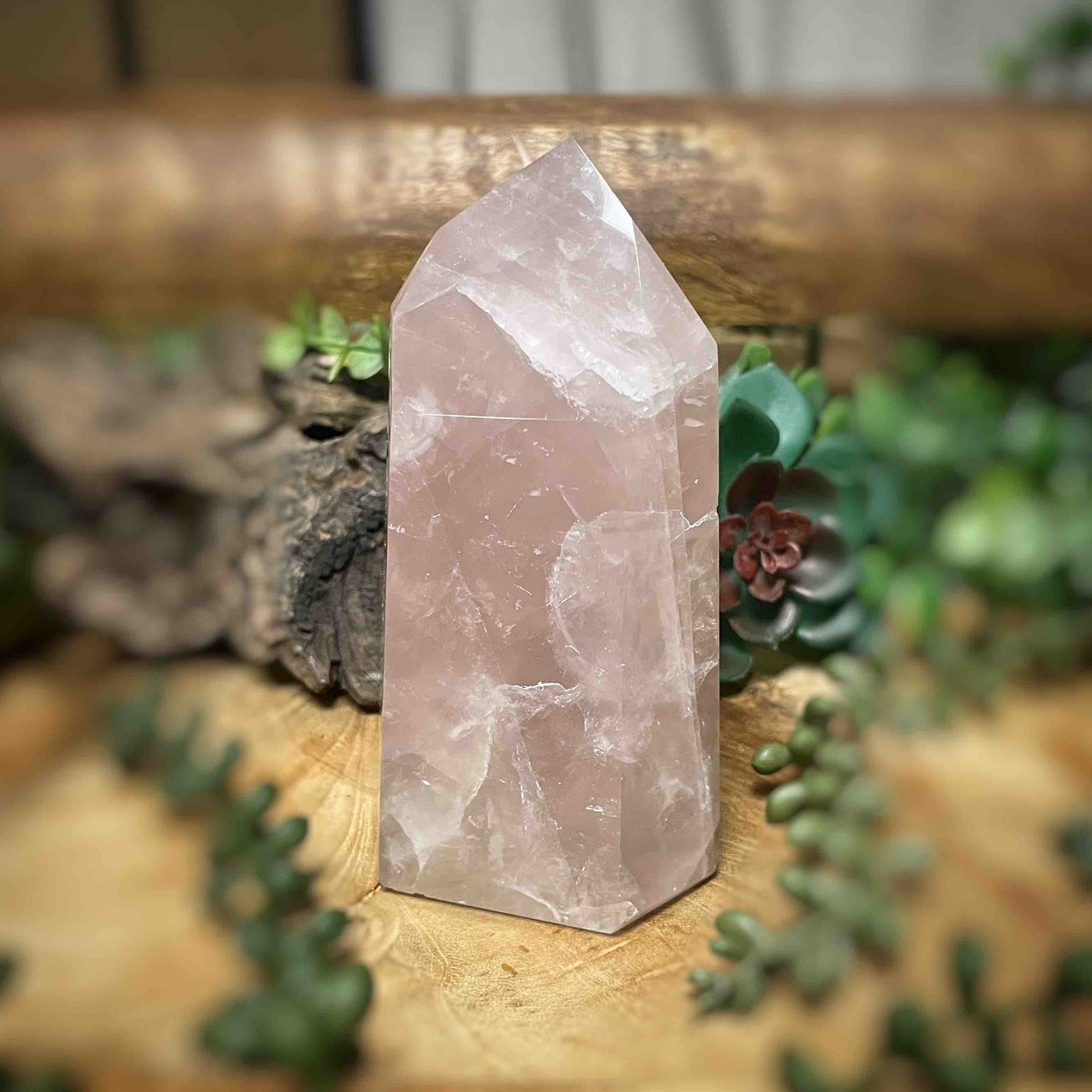 Rose Quartz - Tower, Point, Obelisk - 4.75"