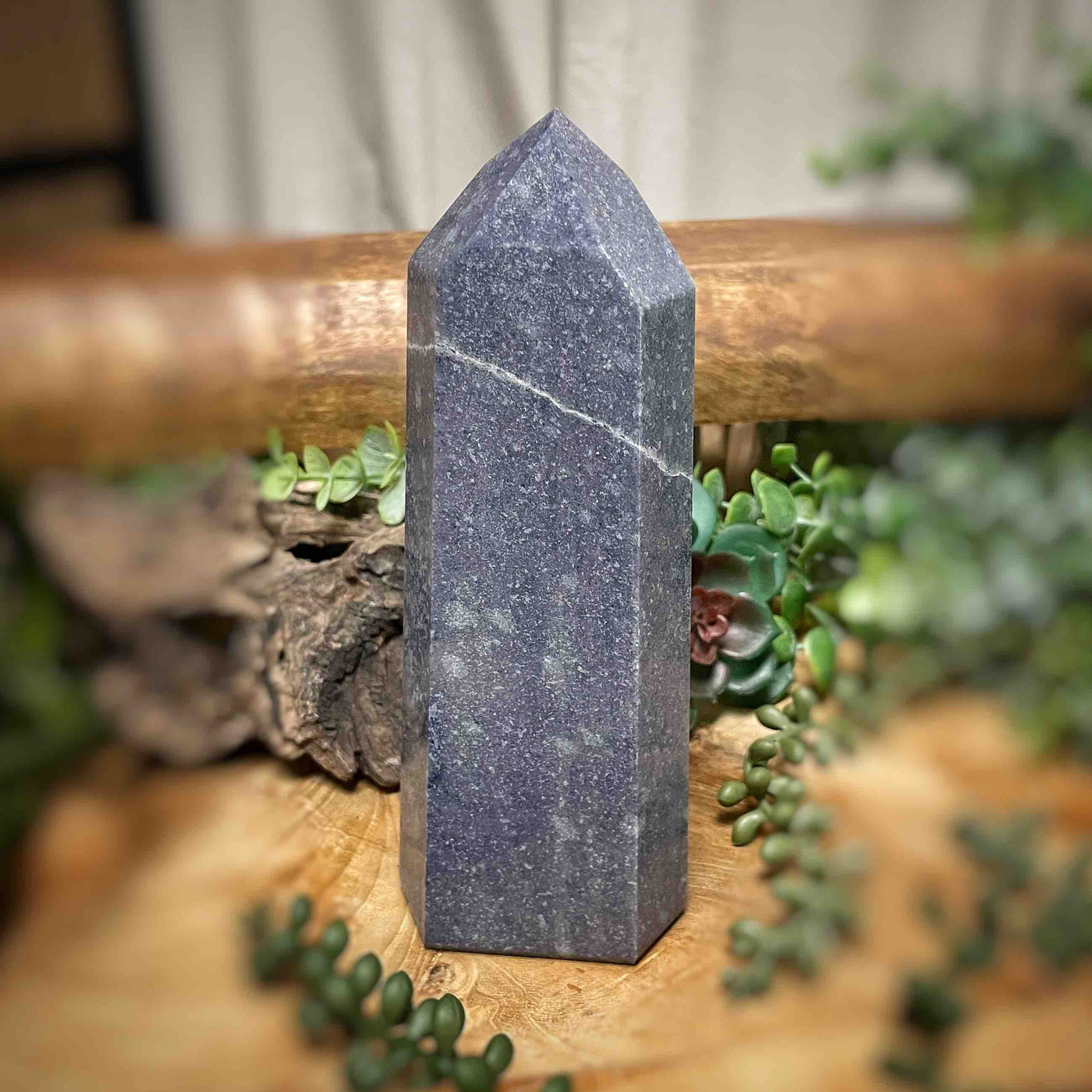 Blue Quartz - Tower, Point, Obelisk - 7.75"