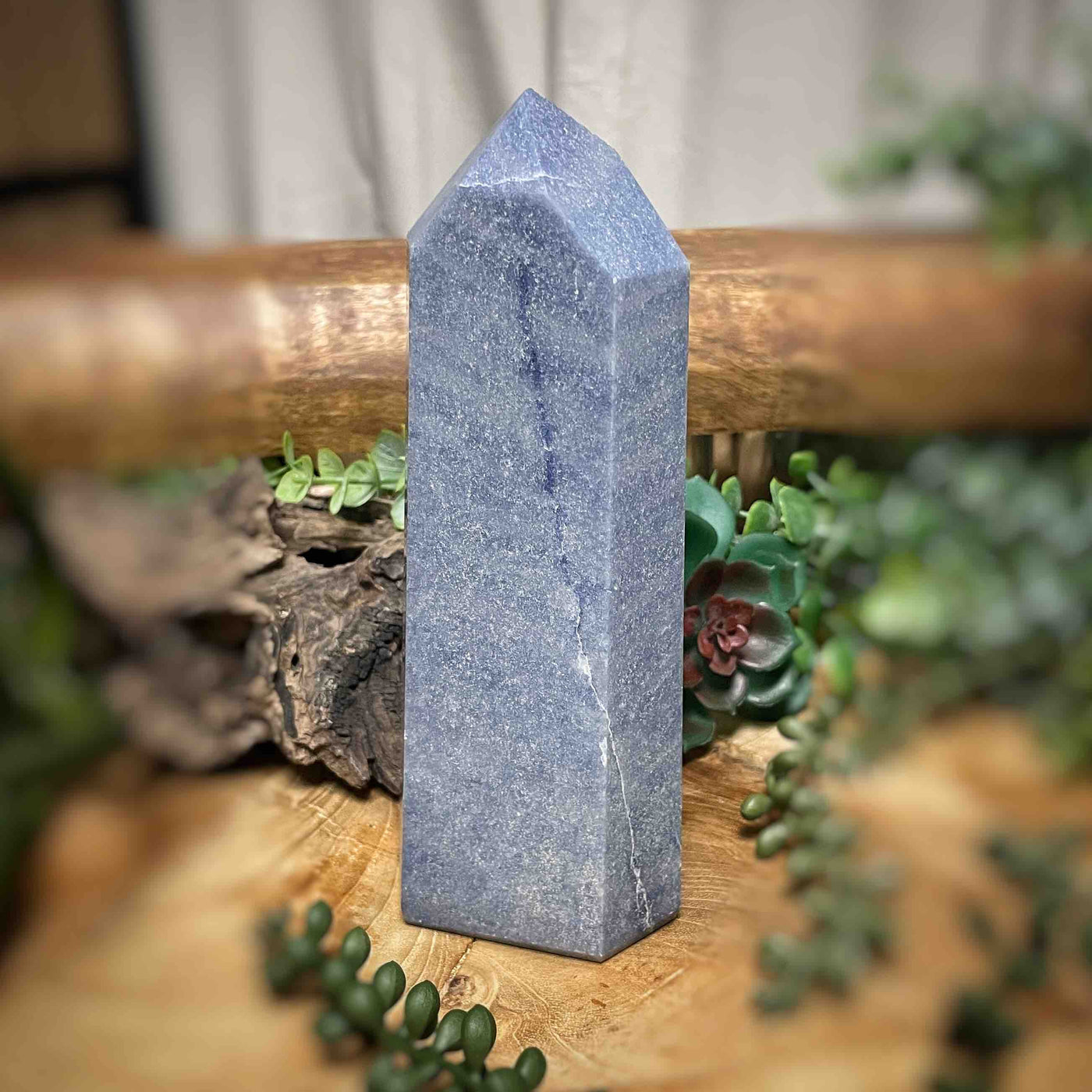 Blue Quartz - Tower, Point, Obelisk - 6.75"