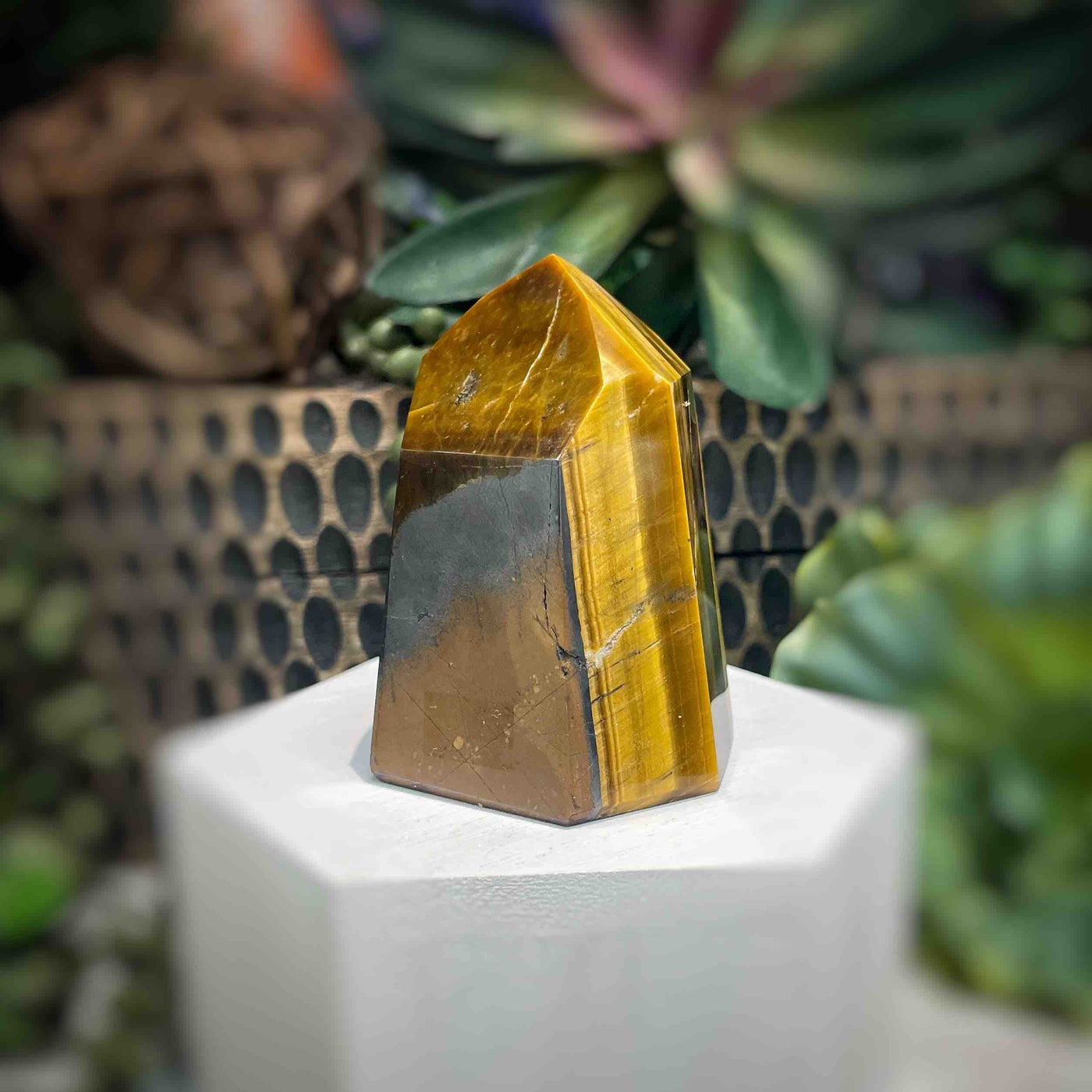 Tiger's Eye - Tower, Point, Obelisk - 2.5"