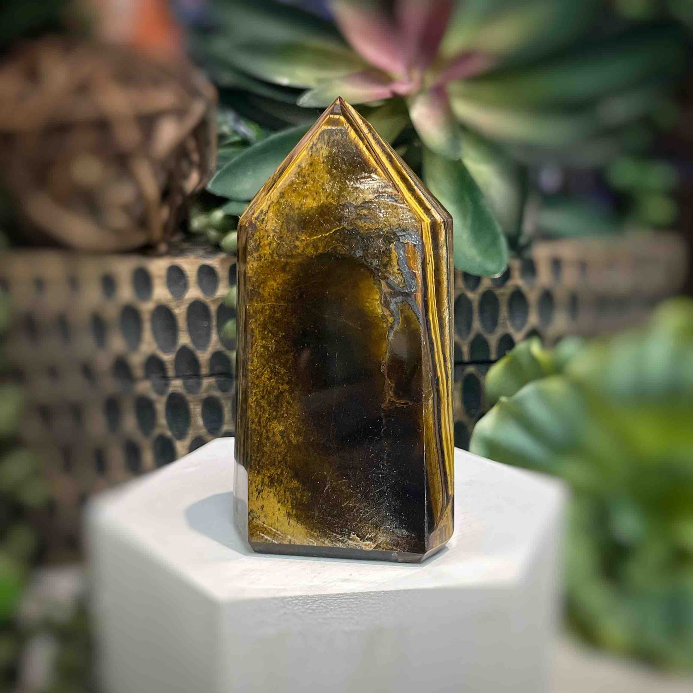 Tiger's Eye - Tower, Point, Obelisk - 3.25"