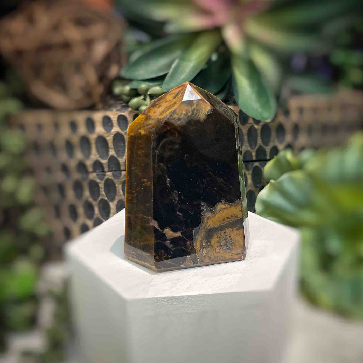 Tiger's Eye - Tower, Point, Obelisk - 2.75"
