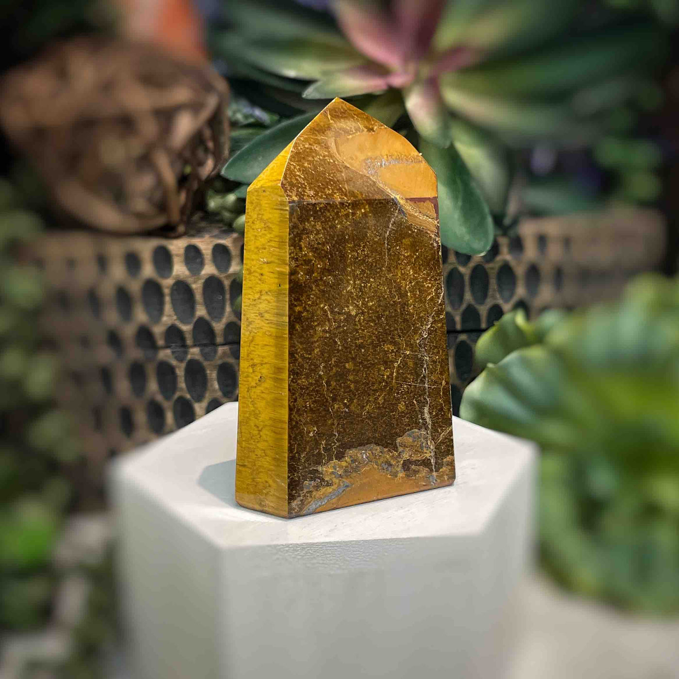 Tiger's Eye - Tower, Point, Obelisk - 3.25"