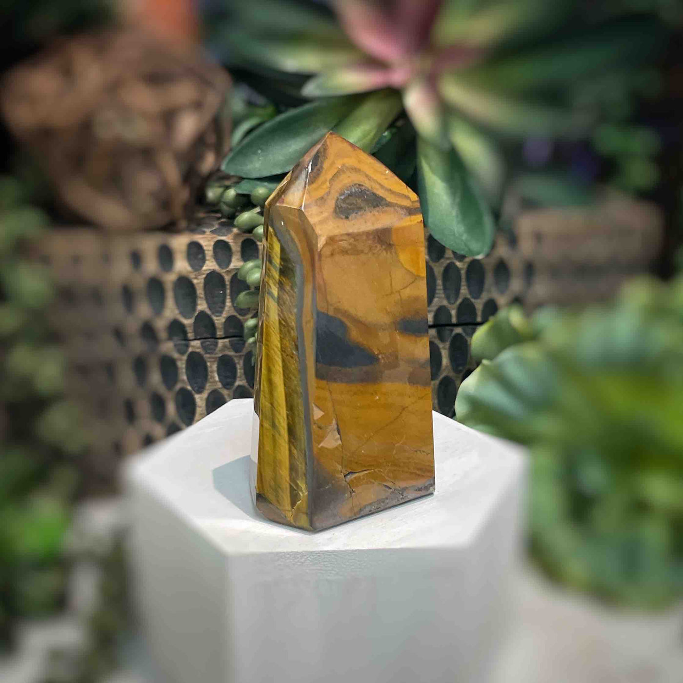 Tiger's Eye - Tower, Point, Obelisk - 3.25"