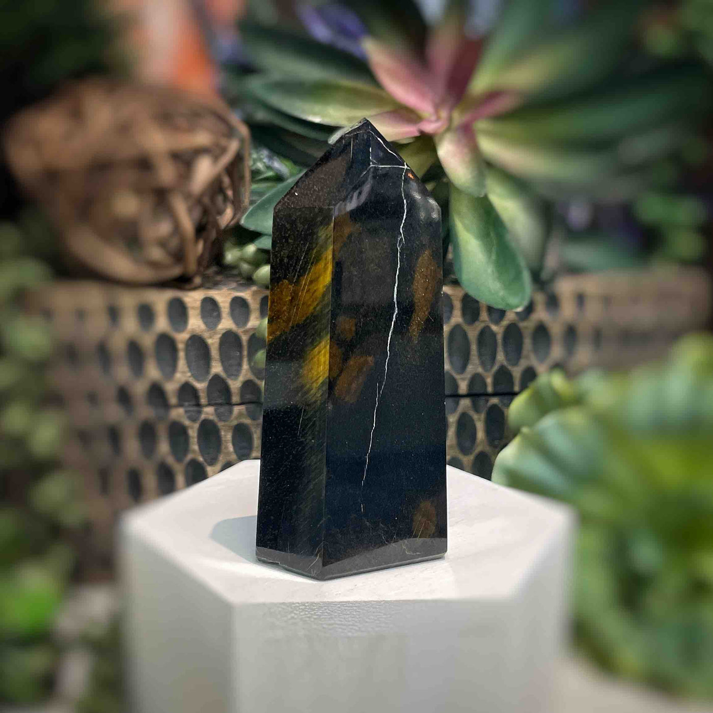 Tiger's Eye - Tower, Point, Obelisk - 3.5"
