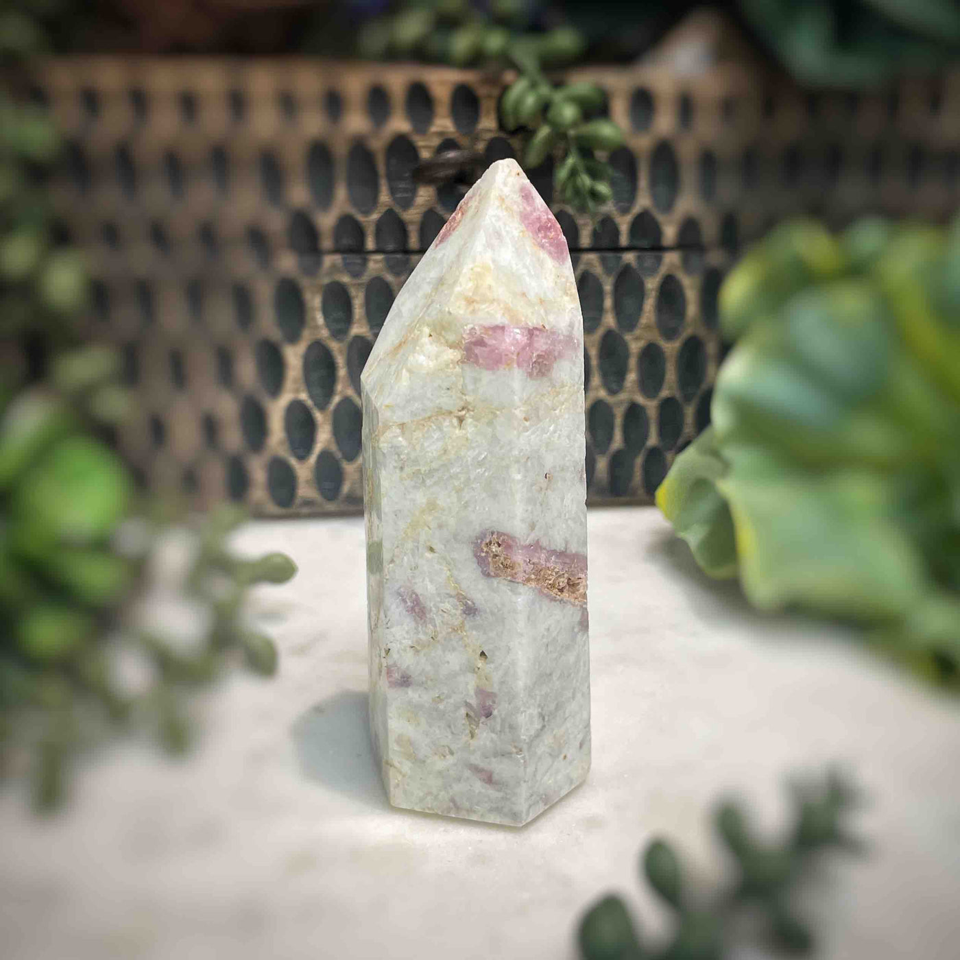Pink Tourmaline -  Tower - B1452 - 1"x1"