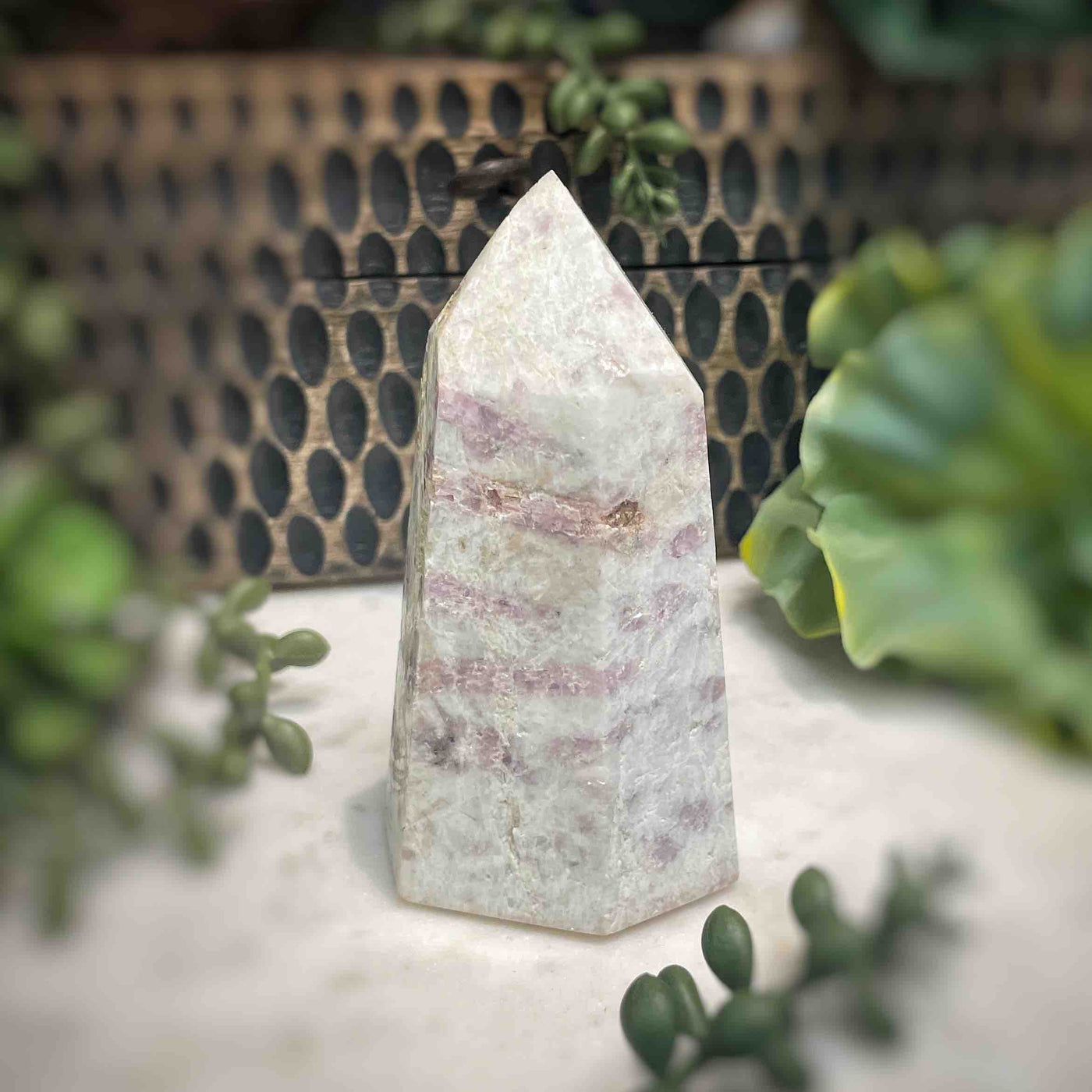 Pink Tourmaline -  Tower - B1454 - 0.5"x2.1"