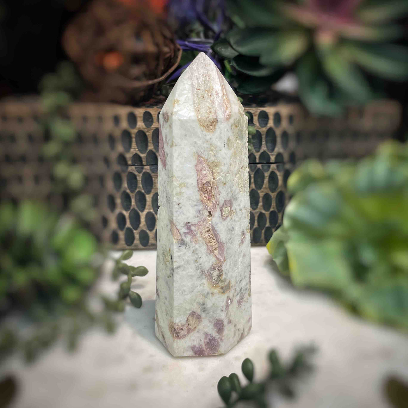 Pink Tourmaline -  Tower - B1463 - 0.5"x1.25"