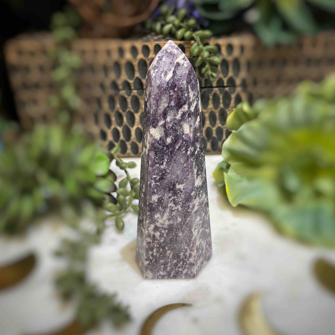 Lepidolite -  Tower - B1470 - 0.8"x0.75"