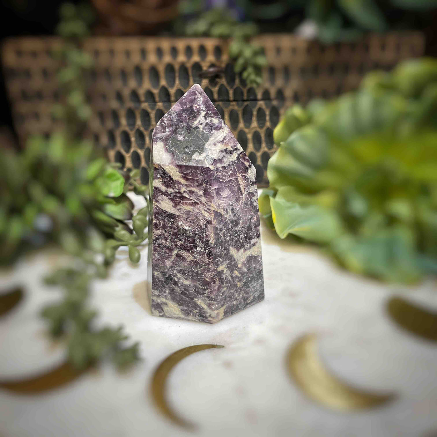 Lepidolite -  Tower - B1475 - 0.9"x1.25"