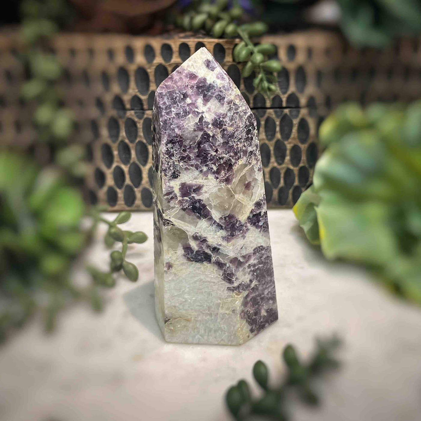 Lepidolite -  Tower - B1481 - 1.5"x1.6"