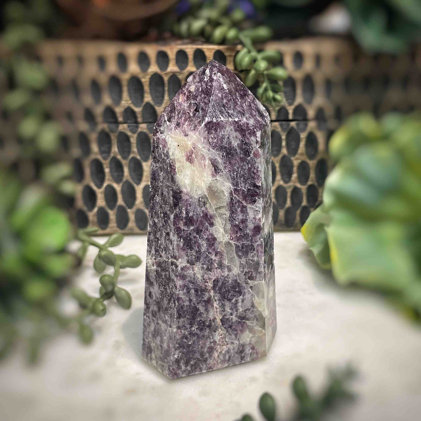 Lepidolite -  Tower - B1482 - 0.8"x1"