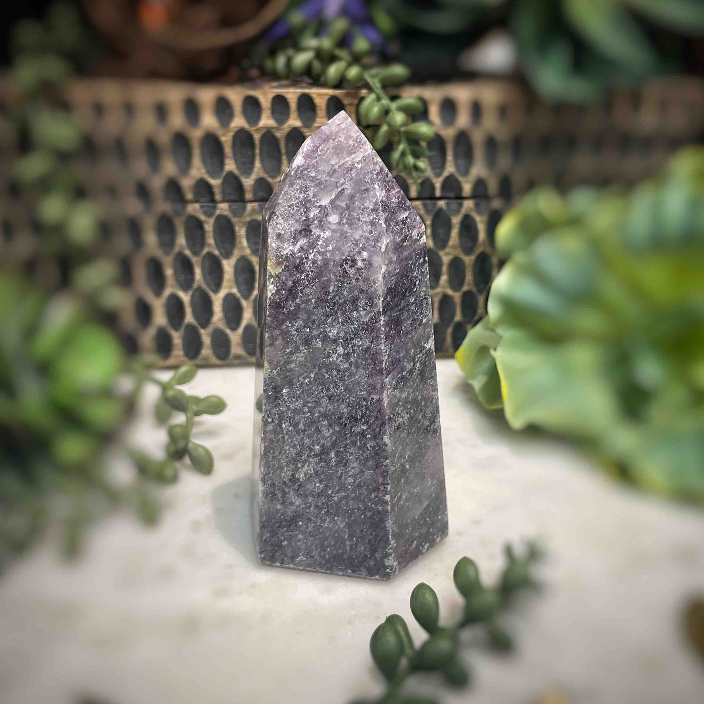 Lepidolite -  Tower - B1483 - 0.9"x1"