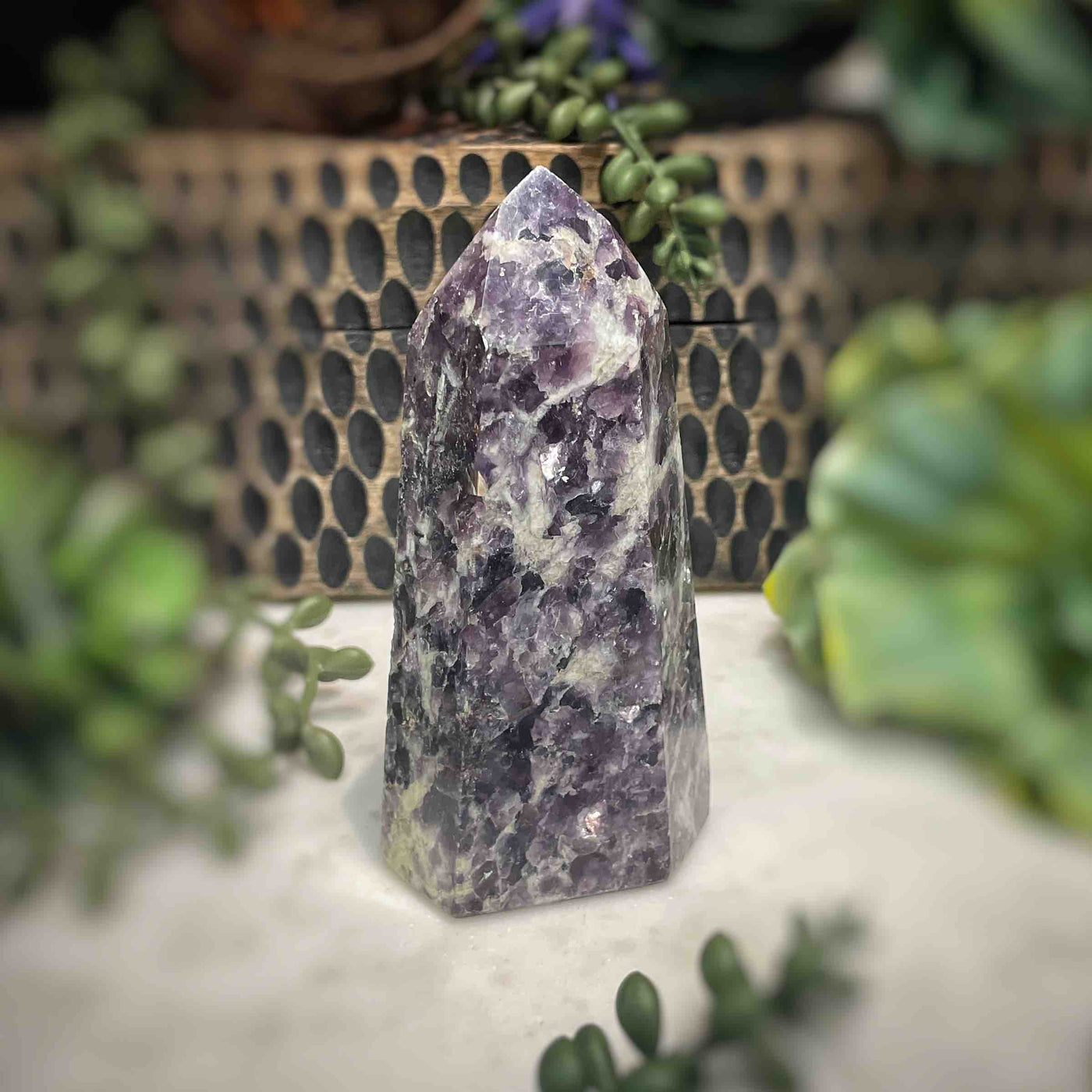 Lepidolite -  Tower - B1484 - 0.75"x1.25"