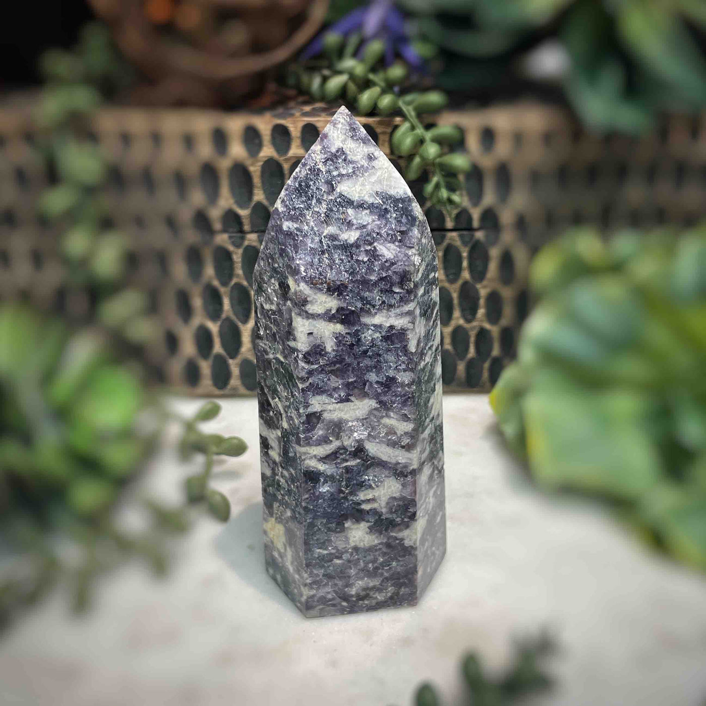 Lepidolite -  Tower - B1485 - 0.9"x1.1"