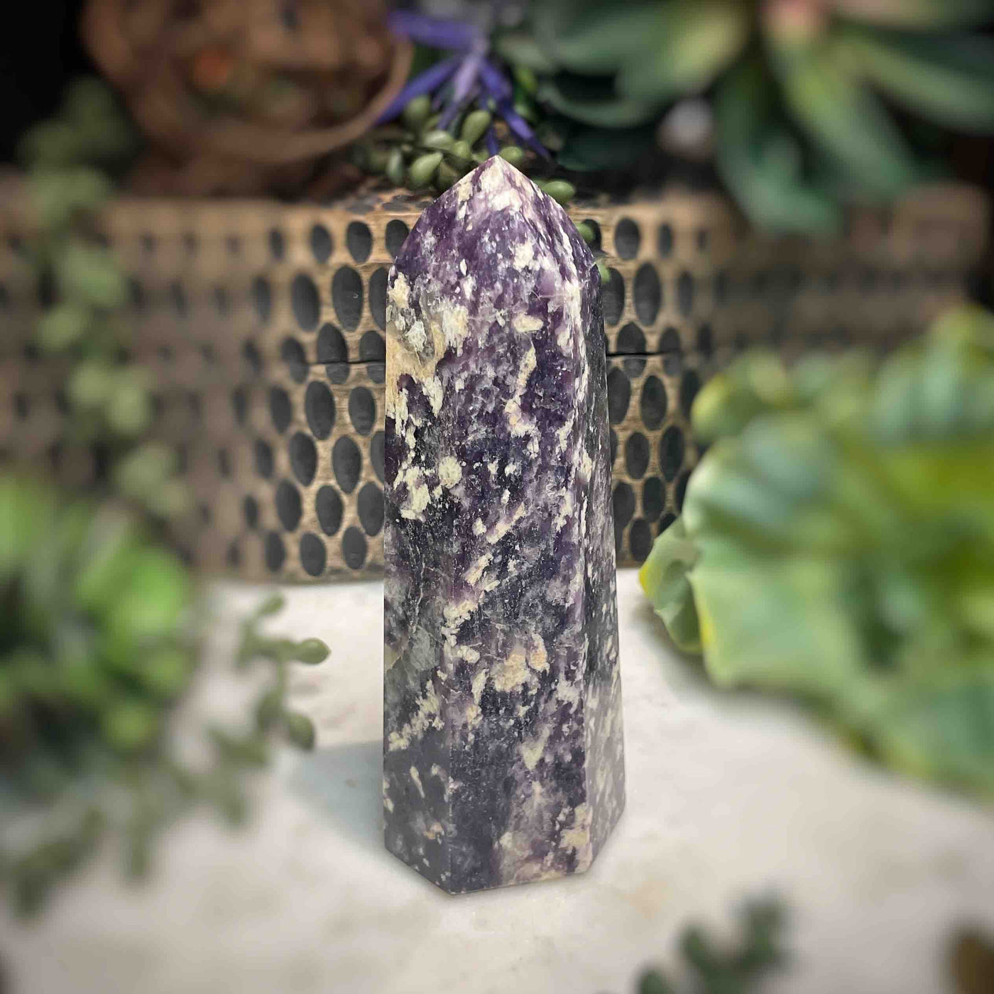 Lepidolite -  Tower - B1487 - 1.1"x1.2"