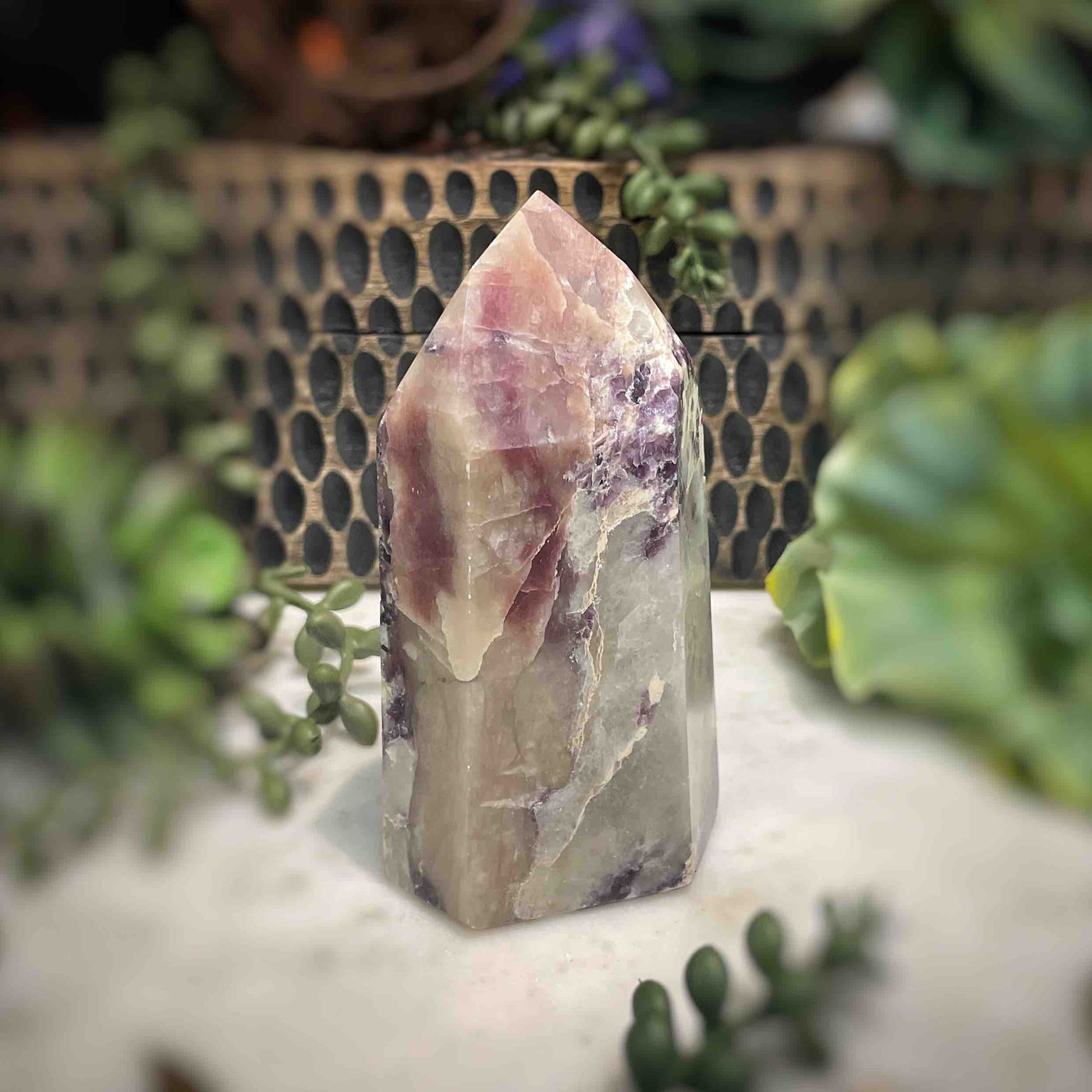 Lepidolite -  Tower - B1489 - 1"x1.25"