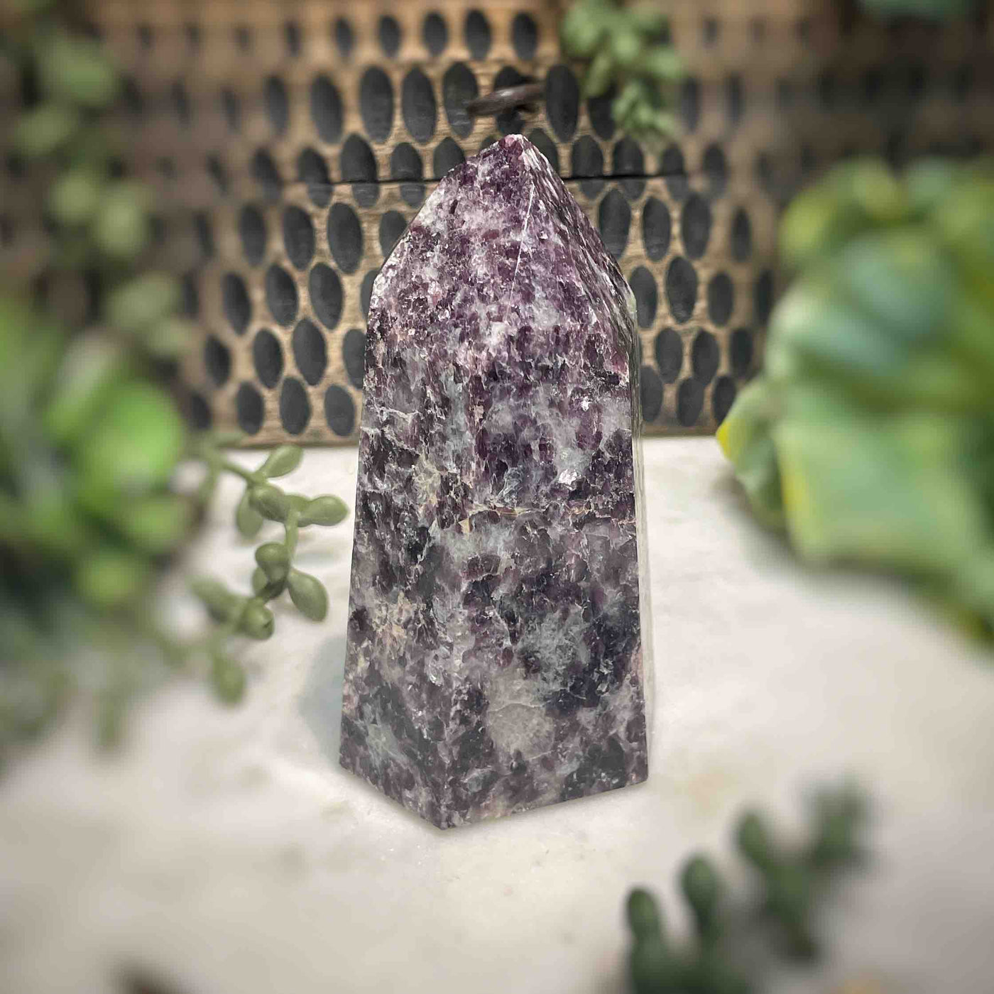 Lepidolite -  Tower - B1490 - 1.2"x1.2"