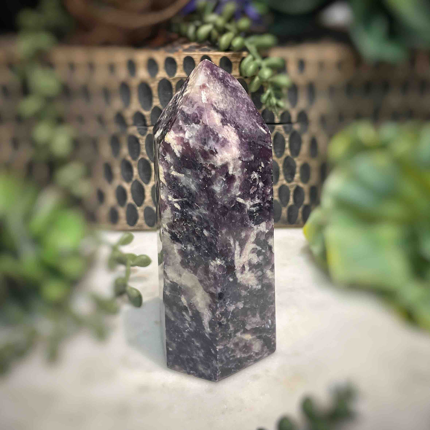 Lepidolite -  Tower - B1491 - 1"x1.4"
