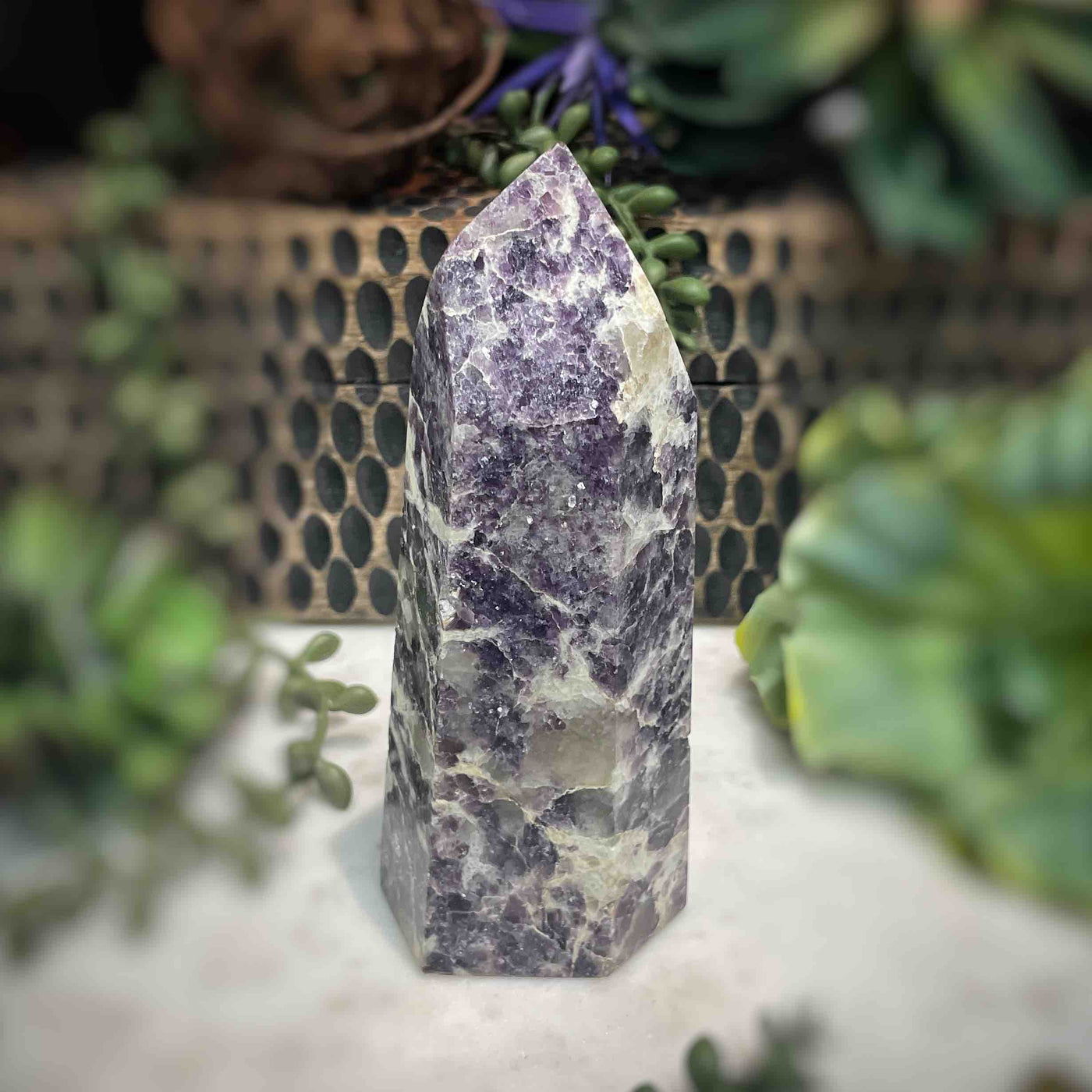 Lepidolite -  Tower - B1492 - 1.1"x1.4"