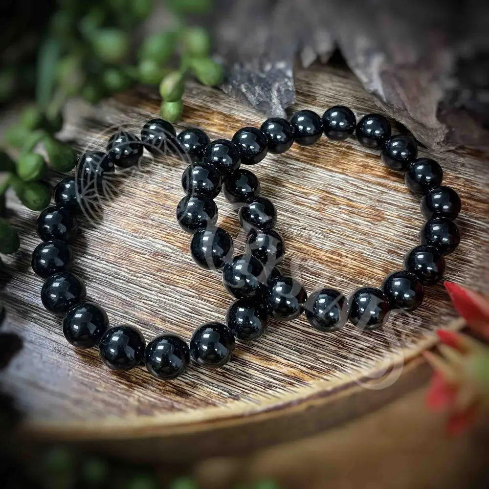 Black Tourmaline - Bracelet 10Mm Crystals